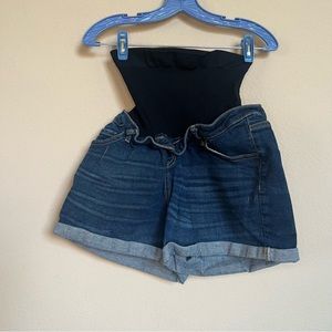 Maternity jean shorts